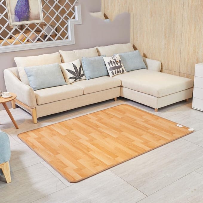 Elektrische Verwarming Mat - Verwarmd Kleed - Comfort Verhogend - Snelle Verwarming - 100x150cm - Bruin