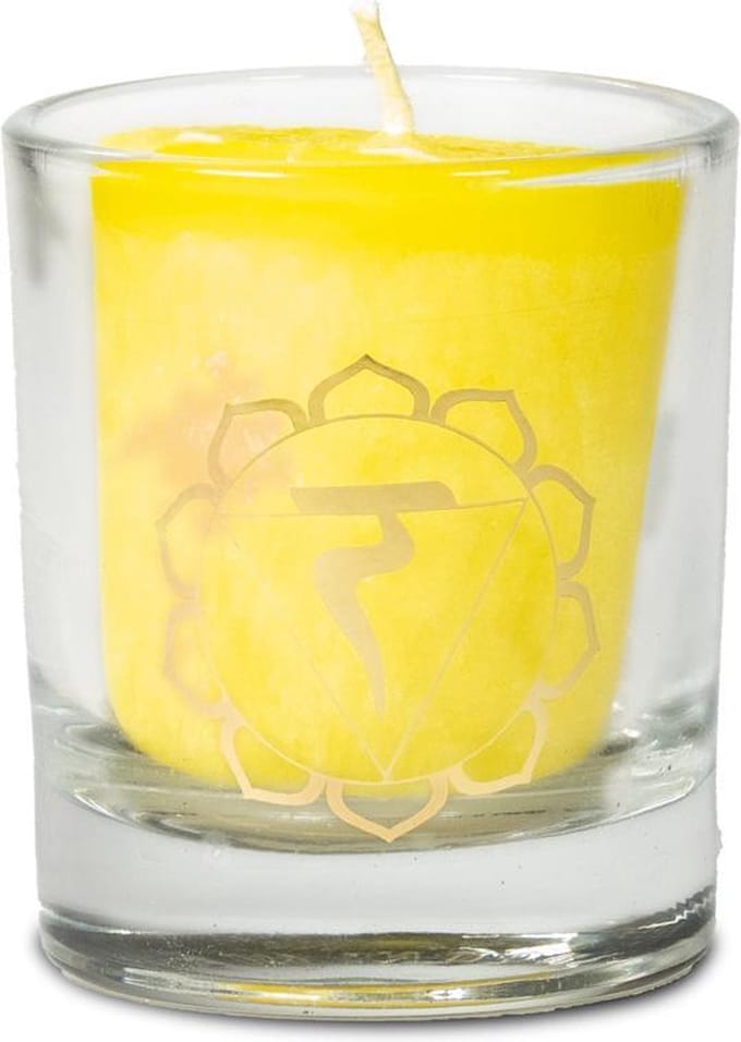 3th Chakra Manipura geurkaars - Bergamot, Citroen, Grapefruit