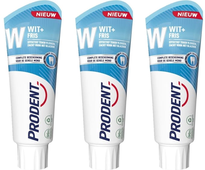 Prodent Tandpasta - Wit + Fris - 3 x 75 ml