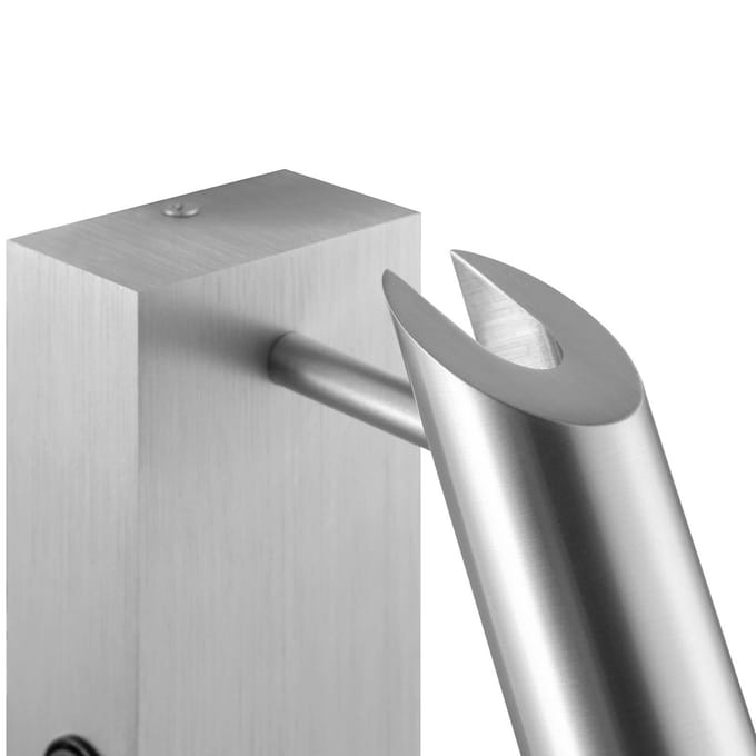 Brilliant LED wandspot Risell, breedte 9 cm, aluminiumkleurig metaal