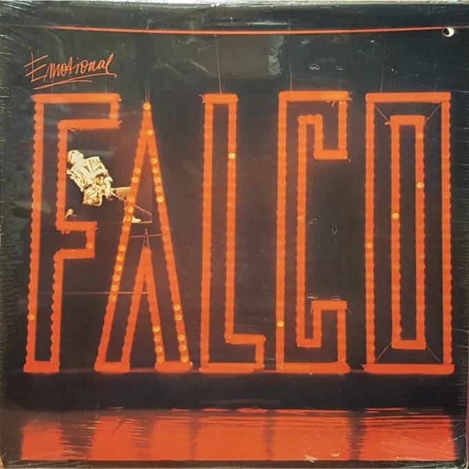 LP Plaat FALCO  Emotional 9255221 SIRE 1986 US Rock Gebruikt brown