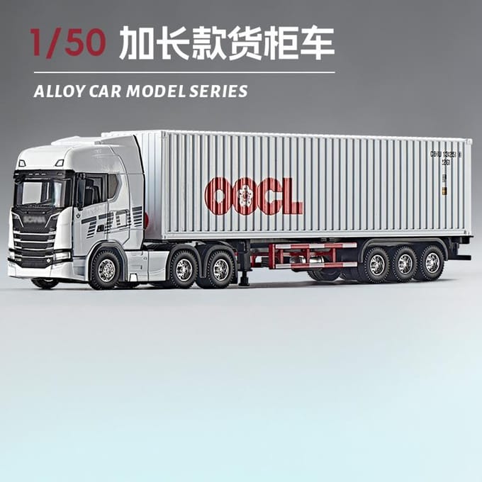 1:50 Scania Dubbeldeks Platbodem Transportvoertuig Legering Metaal Diecast Modelauto Bureau Display Verzamelobject Ornament Vakantiespeelgoed