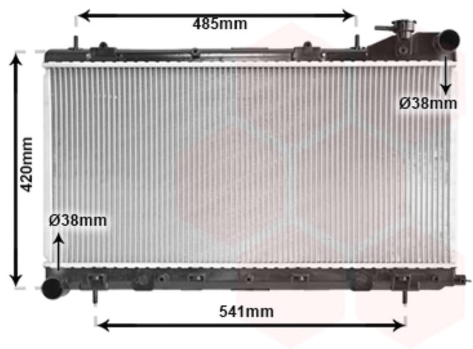 Van Wezel - RADIATOR VOOR SUBARU FORESTER 1997-2002 45111FA200