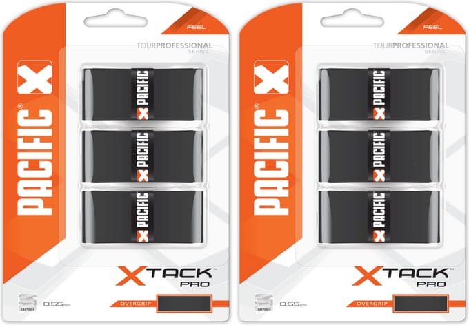 Pacific X Tack Pro Overgrip Duo Pack Zwart Uitvoering : Duo Pack Zwart