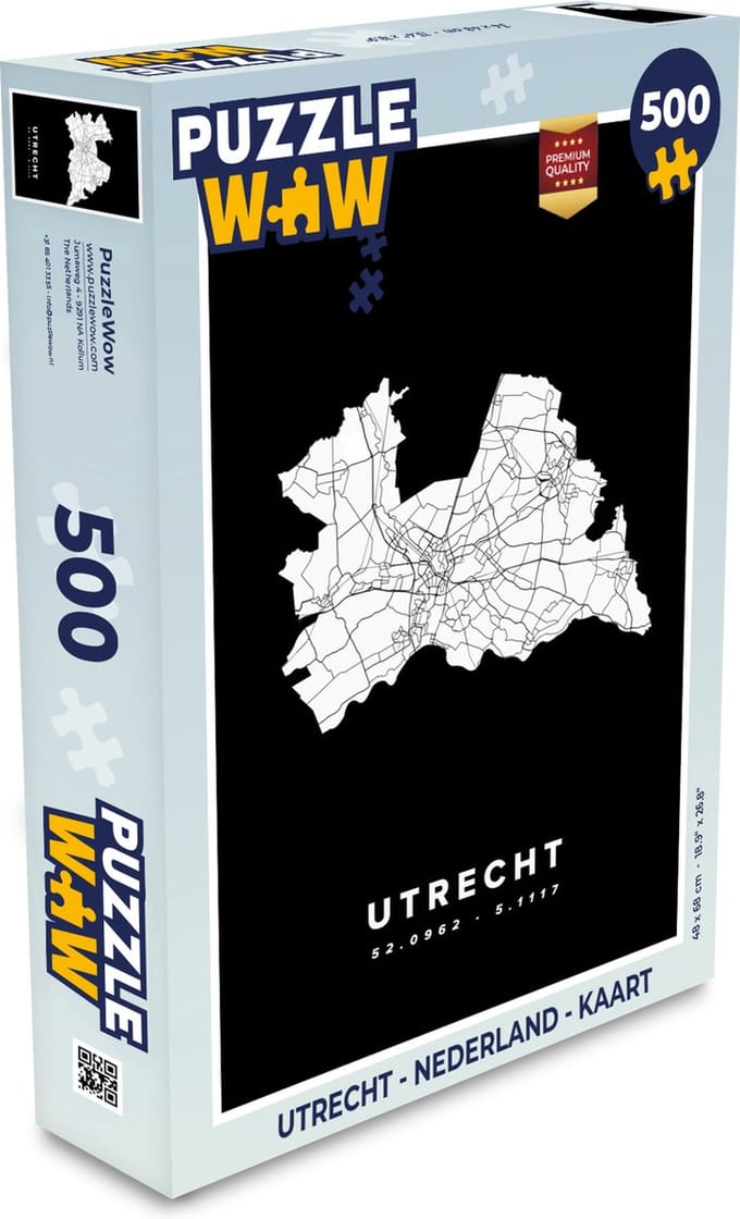 Puzzel Utrecht - Nederland - Kaart - Legpuzzel - Puzzel 500 stukjes