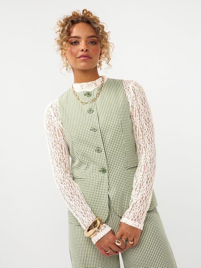 Ydence Gilet Jette Blazers Dames - Groen - Maat M