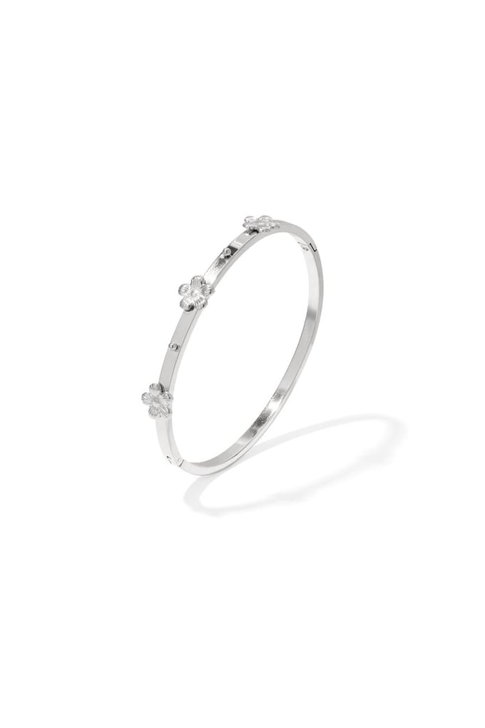 Bangle met bloemdetails