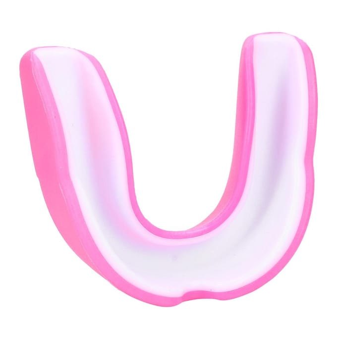 Duurzame EVA Volwassen Mondbeschermer Tanden Tandbeschermer Boksen Gevechtsaccessoire Roze & Wit white