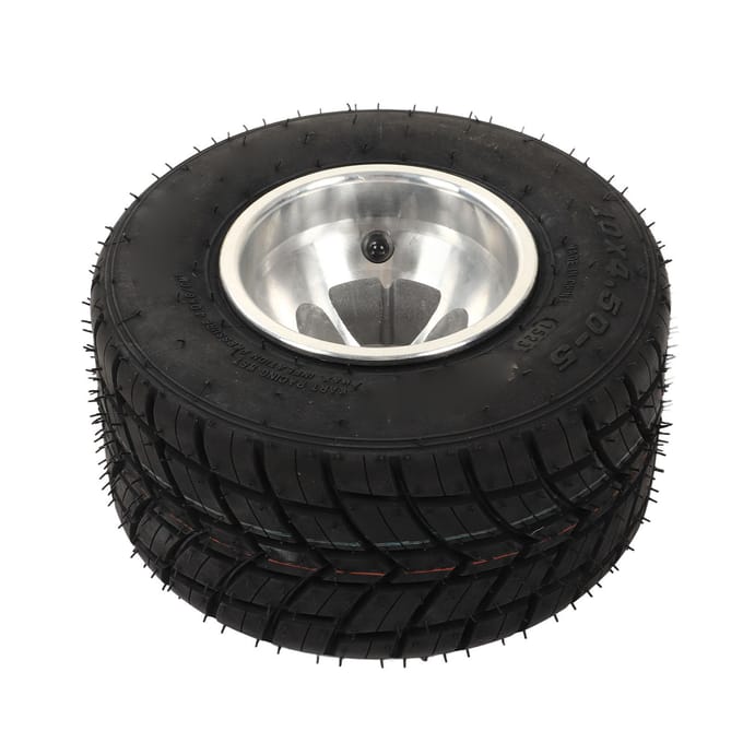 10x4.50‑5 Band met Naaf Explosiebestendig Antislip Universeel voor ATV UTV Go-Kart Landbouwvoertuig gray