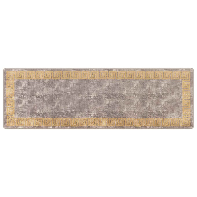 vidaXL - Tapijt - Runner - MARSA - Grijs - 80 - x - 250 - cm - Polyester - en - PVC