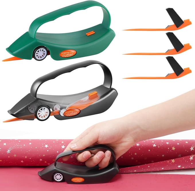 2 Stuks Inpakpapier Cutter Set - Veilig en Eenvoudig Geschenkpapier Afsnijden
