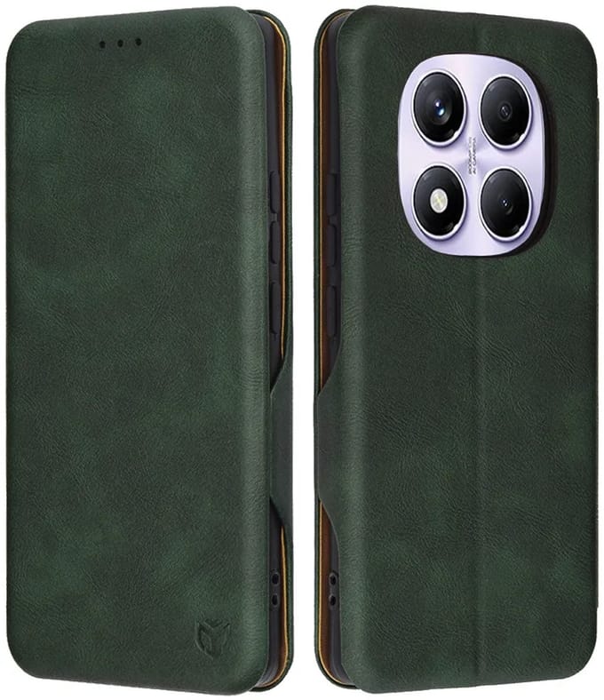 Hoesje geschikt voor Xiaomi Redmi Note 14 Pro 4G - Techsuit Safe+ Book Wallet Case - Donkergroen