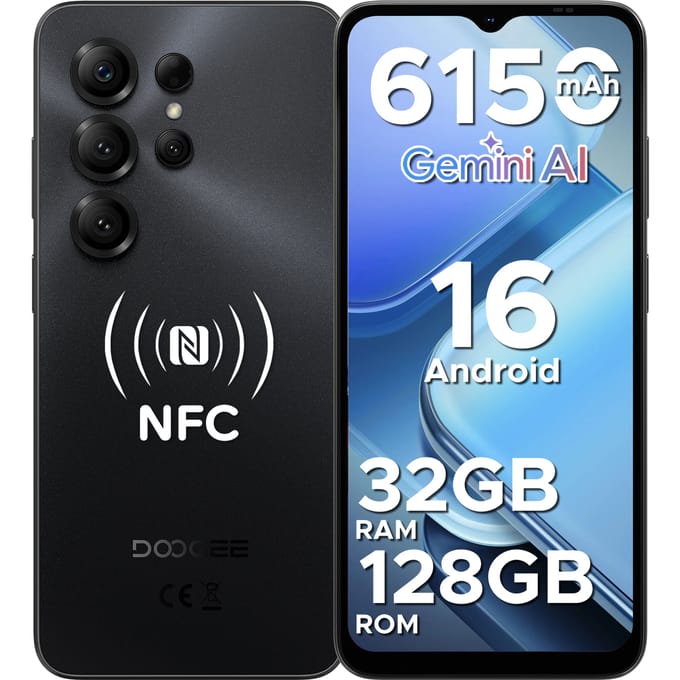Globale versie DOOGEE Note56X Pro Smartphone Android 16 Gemini AI 6,56'' scherm 6150mAh batterij Ondersteunt Widevine L1 Mobiele telefoon