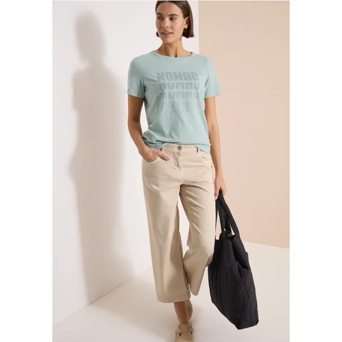 Shirt met korte mouwen in burnout-look