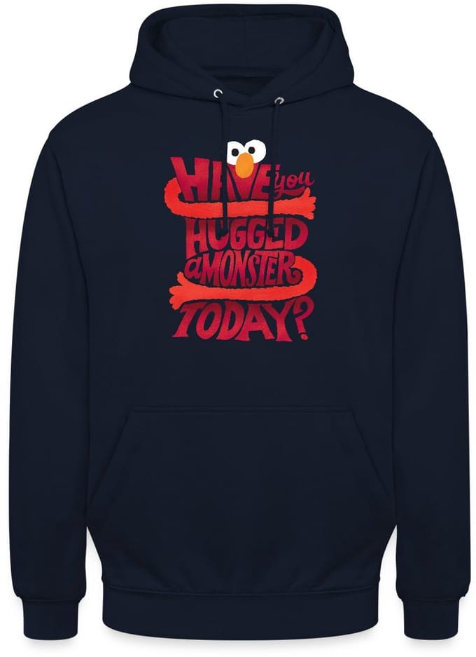 Sesamstraat Elmo Citaat Hugged A Monster Hoodie Unisex