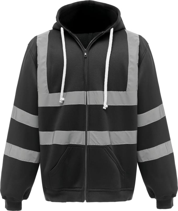 Yoko Full Zip Hooded Sweatshirt YHVK07 - Black - M