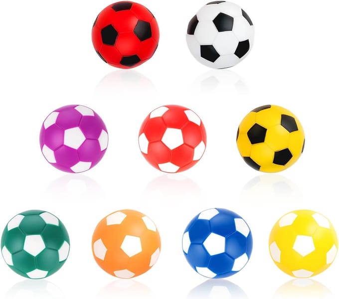 Tafelvoetbal Ballen - Mini Balletjes - Spel Spelen - Set van 6 - 5 x 2 x 3 cm