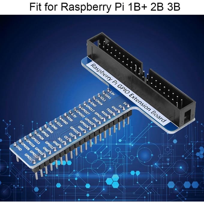 2 pièces 2x20 broches 40 broches Type T Accessoires de carte d'extension GPIO Convient pour Raspberry Pi 1b 2B 3B