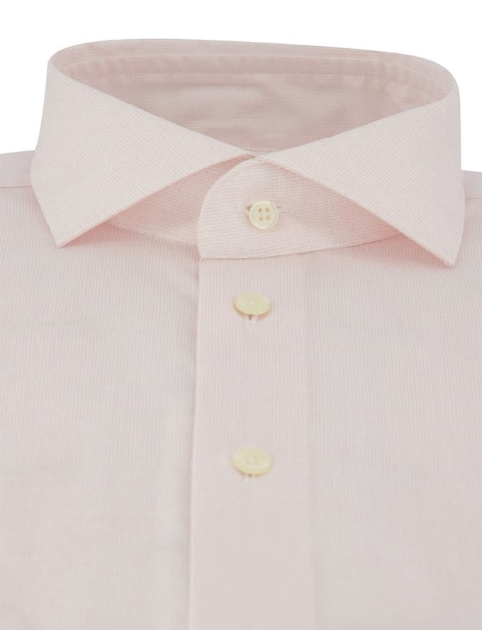 Overhemd Michealis slim fit strijkvrij roze