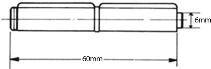 Scharnier 60 mm, stalen profiel, lasbaar, met verwijderbare pen