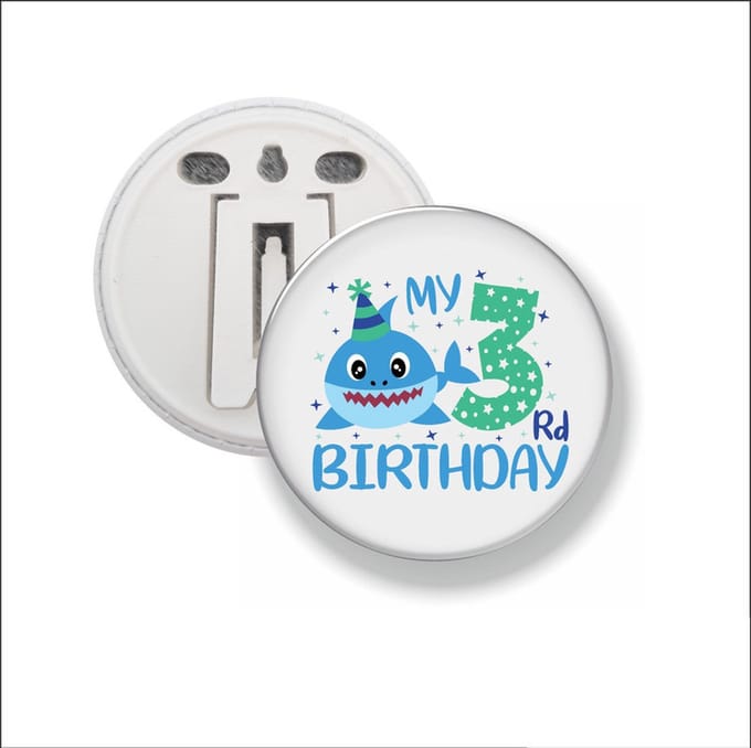 Button Met Clip 58 MM - My 3rd Birthday
