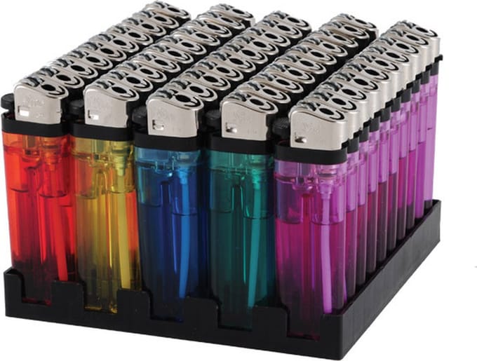 150 stuks wegwerp aanstekers lighters div kleuren Merk Unilite