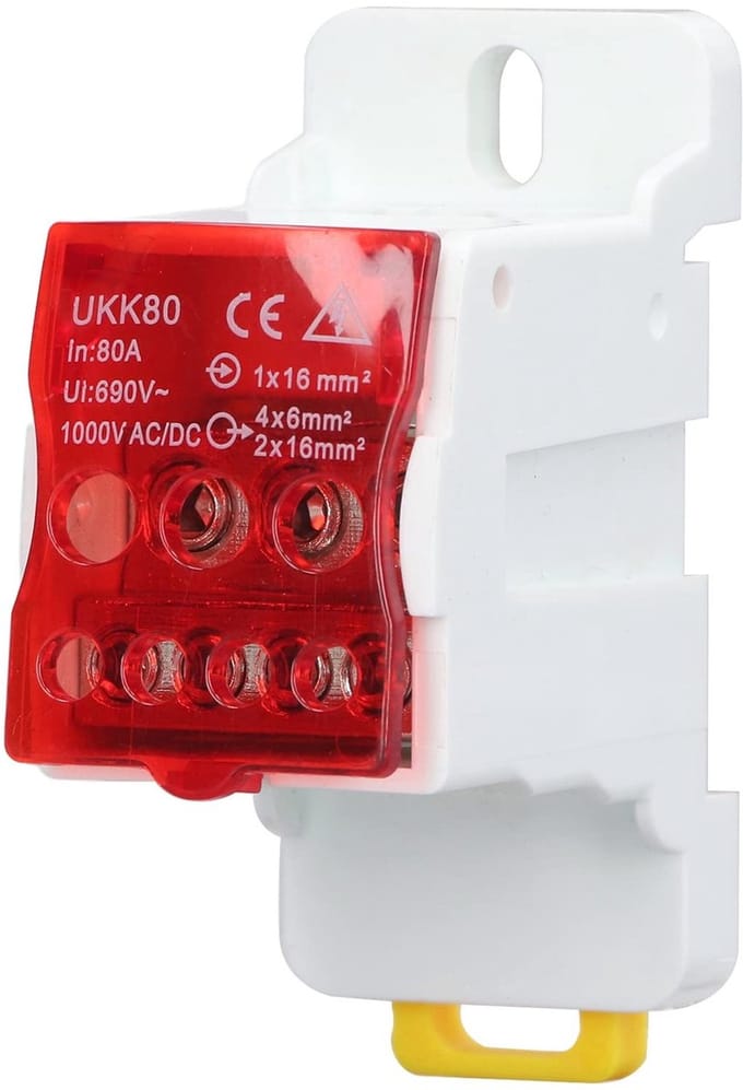 Dailygoody - UKK-80A 690V DIN Rail Terminal Block - Universele Verdeeldoos met Beschermkap