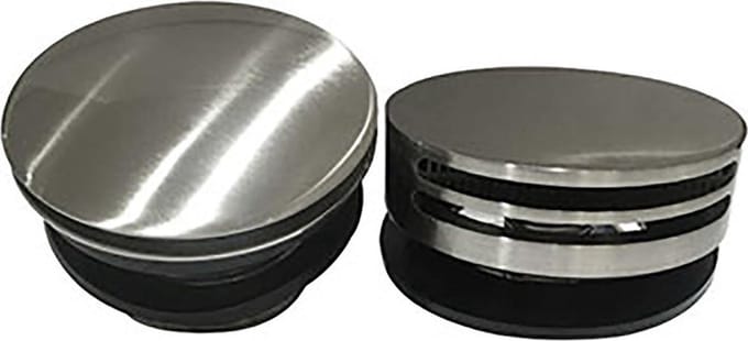 Wiesbaden Gemma 2.0 Knop/Plug Badoverloopcombinatie met Vulfunctie Rond - Chroom