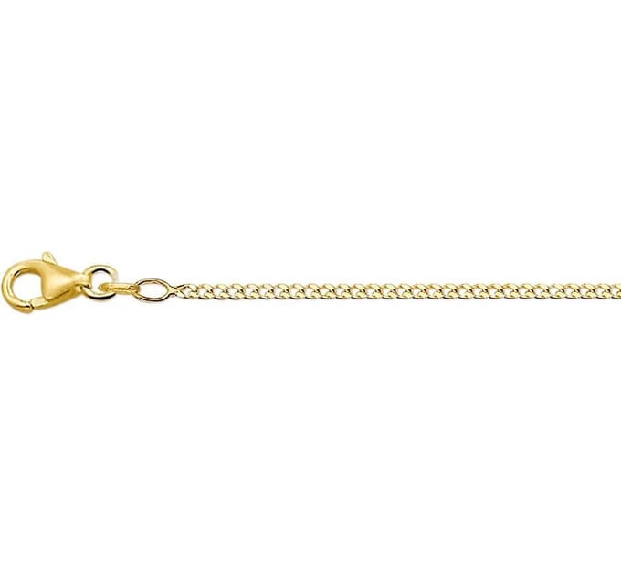 YO&NO - Ketting - Guod - Gourmet - 1,8 mm - 80cm - 585 goud