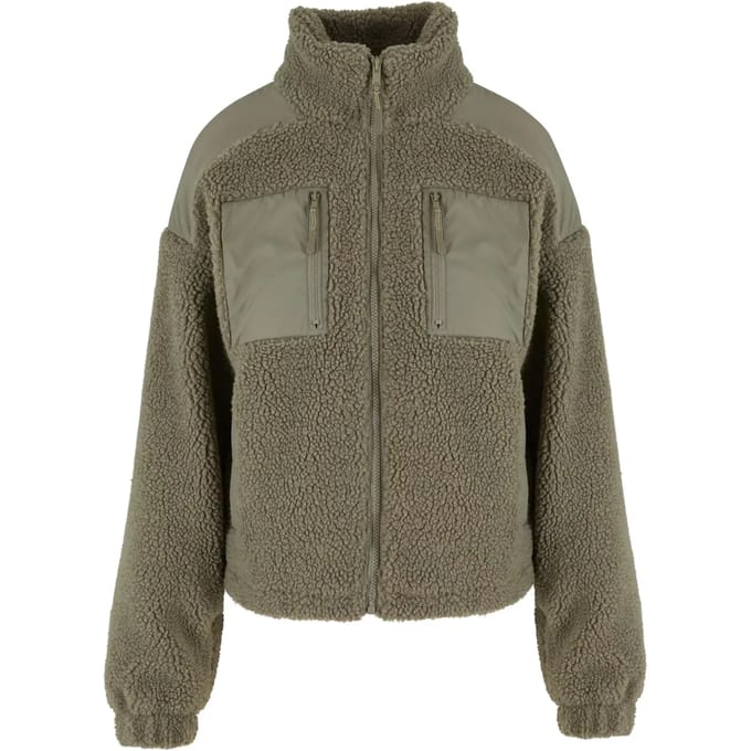 Urban Classics - Sherpa Mix Jacket - XXL - Groen