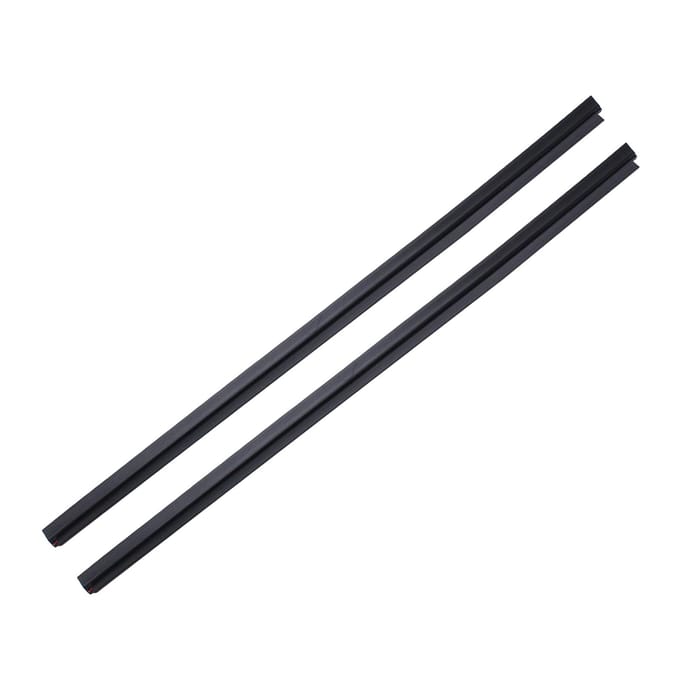 2x linker + rechter achterruitrubber vervanging voor Renault Clio 3-deurs zwart