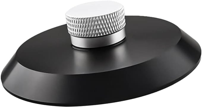 Platenspeler Stabilisator - Draaitafel Gewicht - Muziek Luisteren - Aluminium Constructie - 88 mm Diameter - Zwart