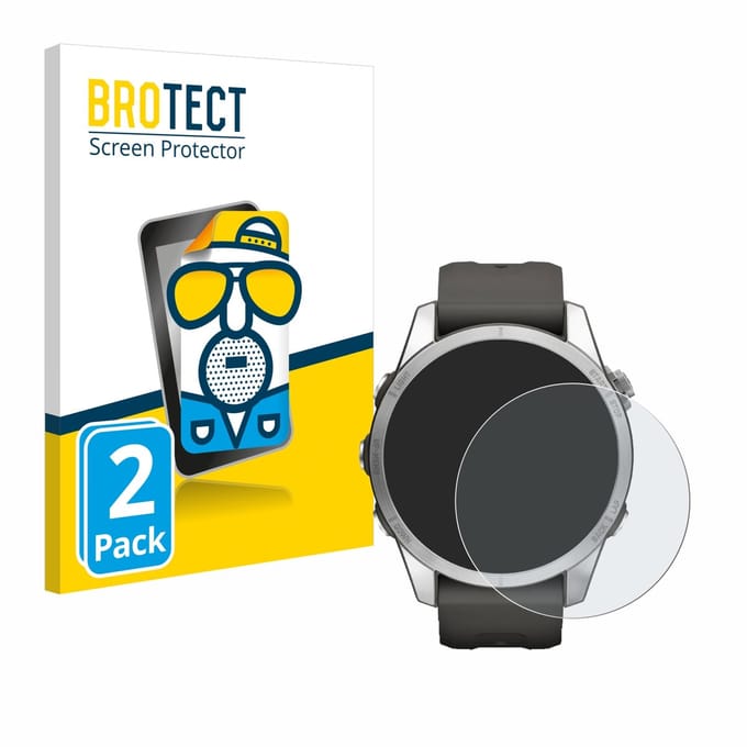 BROTECT - Screenprotector voor Garmin Fenix 7S Pro Solar (42 mm) - Folie Beschermfolie matte 2 Stuks