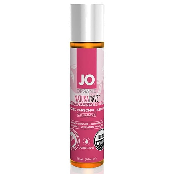 System JO - Organic NaturaLove Glijmiddel Aardbei - 30 ml