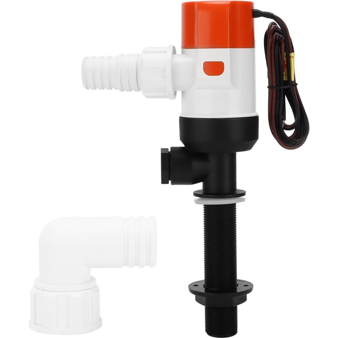 Visboot Luchtpomp Levendeaas Tank Beluchter Onderdompelbare Patroon Maritieme Accessoires 12V 1100GPH