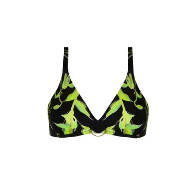 Lise Charmel triangel met beugel + regelbare slip bikini fleur de nuit Zwart FR 95E (EU 80E)