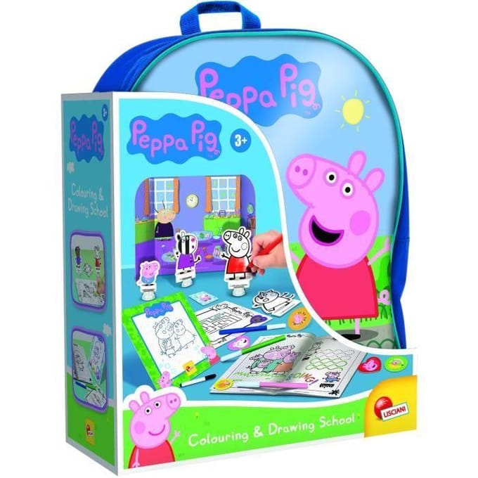 Lisciani - Peppa Pig - kleur- en tekenschool in een rugzak
