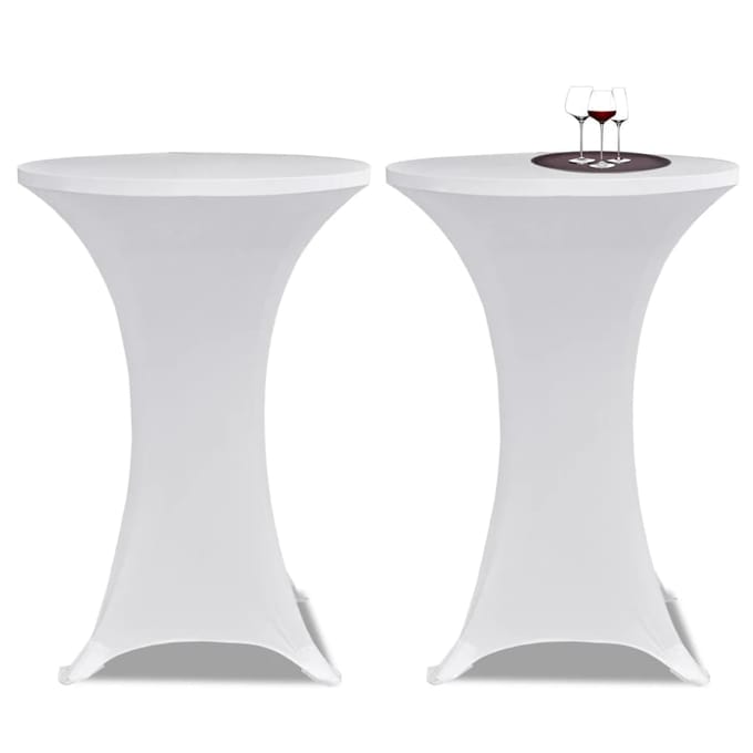 vidaXL - Statafelhoes - 4 - st - stretch - Ø80 - cm - wit