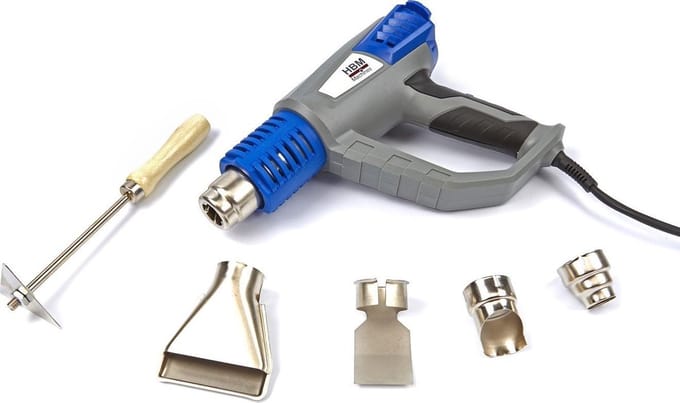 Verstelbaar Heteluchtpistool Deluxe 2000 Watt inclusief 6 accessoires