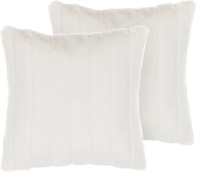 PUMILA - Sierkussen set van 2 - Wit - Polyester