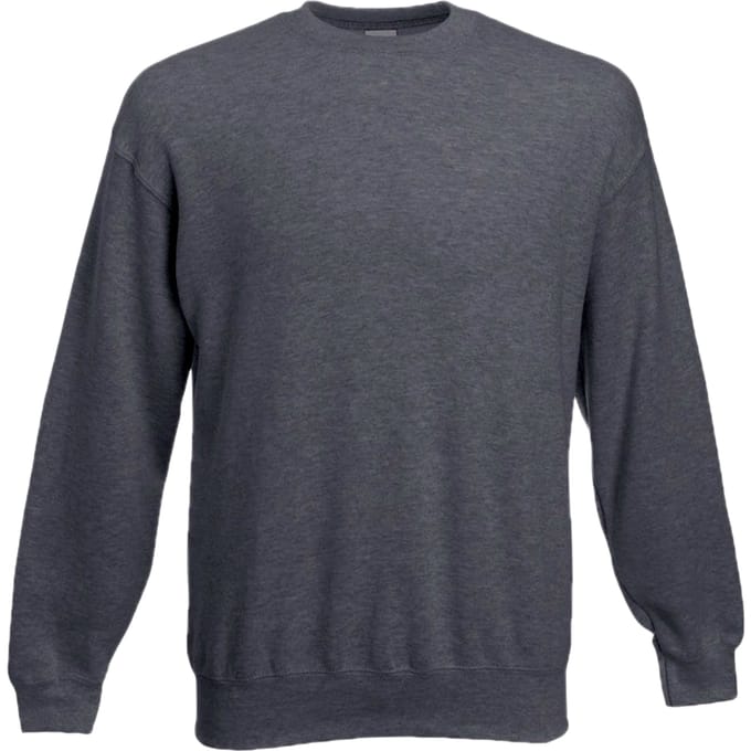 Fruit Of Loom Heren Klassiek 80/20 set-in Sweater (Donker Heather Grijs)