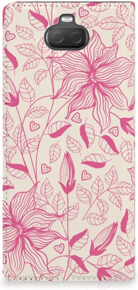 Sony Xperia 10 Plus Smart Cover Pink Flowers