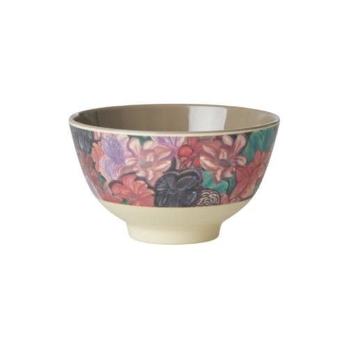 Rice melamine kom small forest flower
