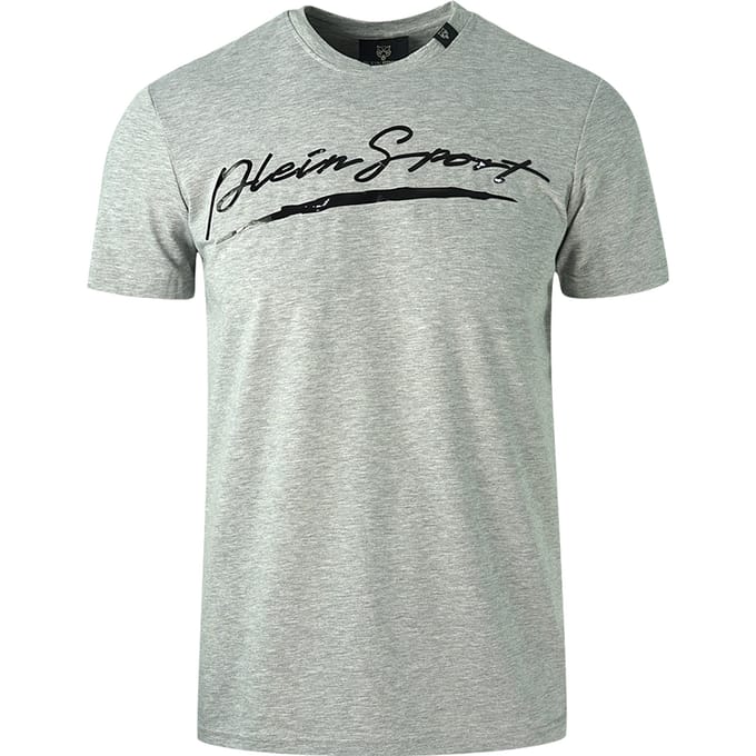 Philipp Plein Sport Signature Logo Grey T-Shirt