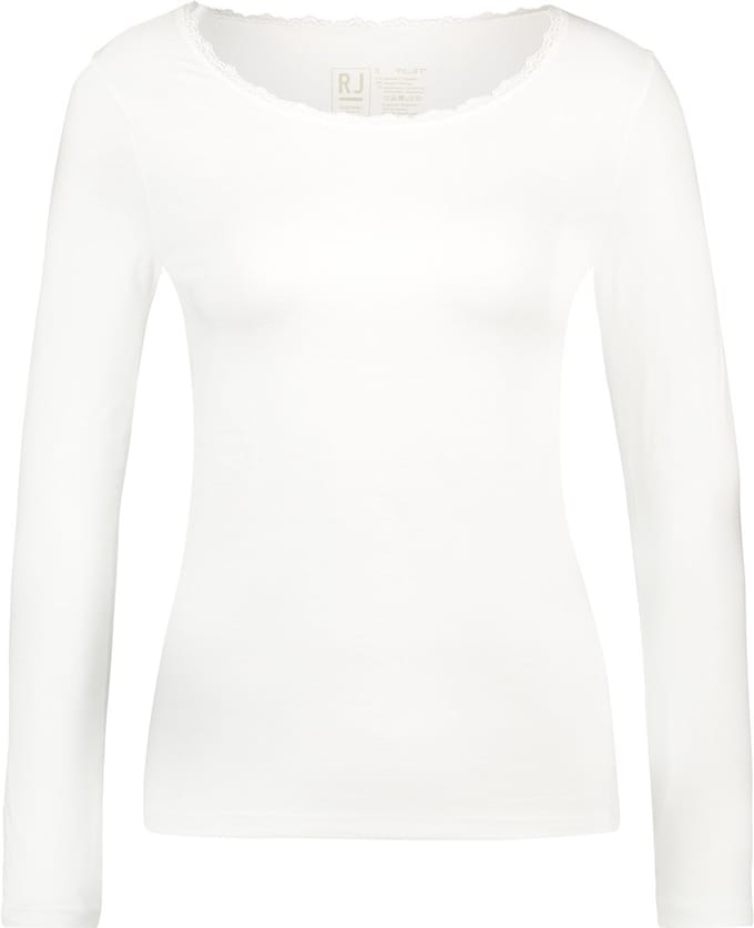 RJ Thermo Dames Shirt Lange Mouw met Kant Wolwit M