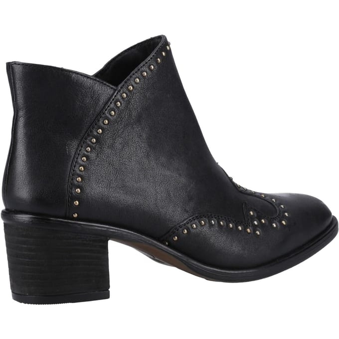 Hush Puppies Waverly Leren Zwarte Damesschoenen