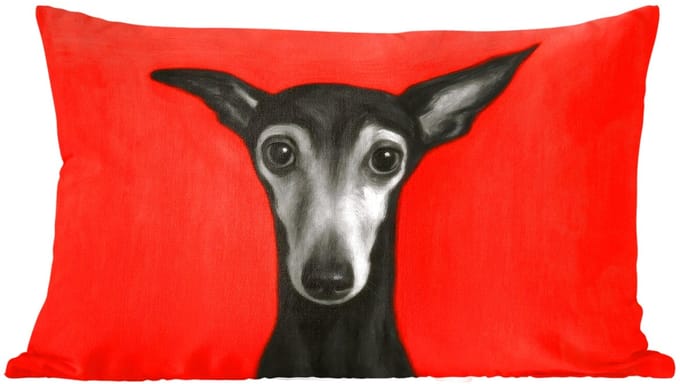 Sierkussens - Kussentjes Woonkamer - 60x40 cm - Windhond - Minimalistisch - Rood