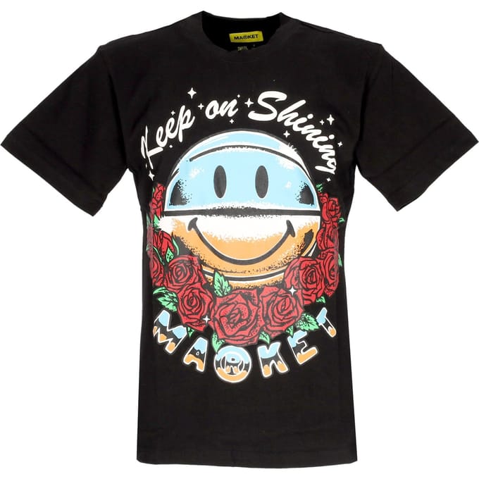 Smiley Keep On Shining Tee X Smiley zwart heren-T-shirt
