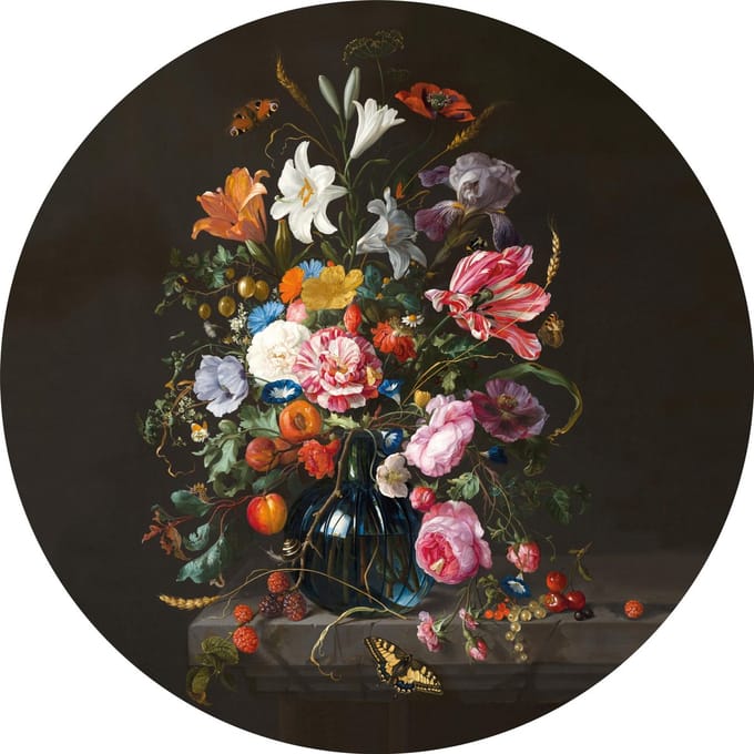 Schilderij Woonkamer - Rond Stil leven - 70 x 70 cm - PosterGuru