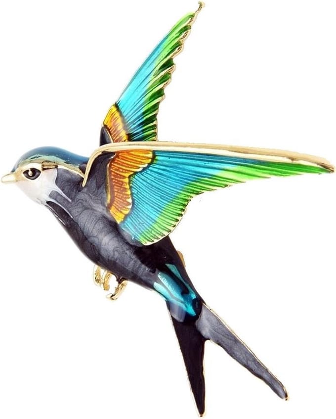 Fako Bijoux® - Broche - Vogel - Toekan - 29x41mm - Paars